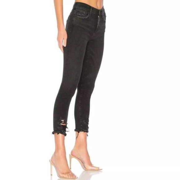 NWT AGOLDE SOPHIE HighRise Skinny Crop Temple Jeans Distressed A018C-844 Size 26 - Picture 2 of 16